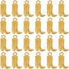 50Pcs Alloy Pendants, West Cowboy Boot Charms, Golden, 18x11x3mm, Hole: 2.5mm