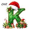 Durable Hanging Letter Decoration 26 Alphabet Christmas Ornament, Personalized Letters Acrylic Tree with Santa Hat Pendant And Elf Boy for Xmas Mantel