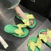 Summer Women's Flat EVA Slippers New Fashion Butterfly Knot Slip On Women's Flip Flops Outdoor Light Women Sandals Beach Shoes