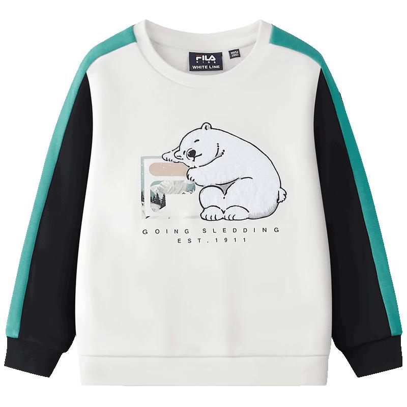 FILA Kids  Fleece-lined Round Neck Sweatshirt 120