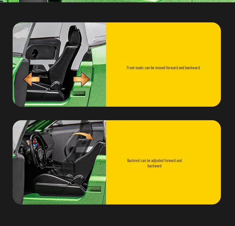 Jiaye 1:22 Dodge Hellcat Demon Eye Alloy Car Model with Sound, Light, and Pull-Back Four-Wheel Shock Absorbers