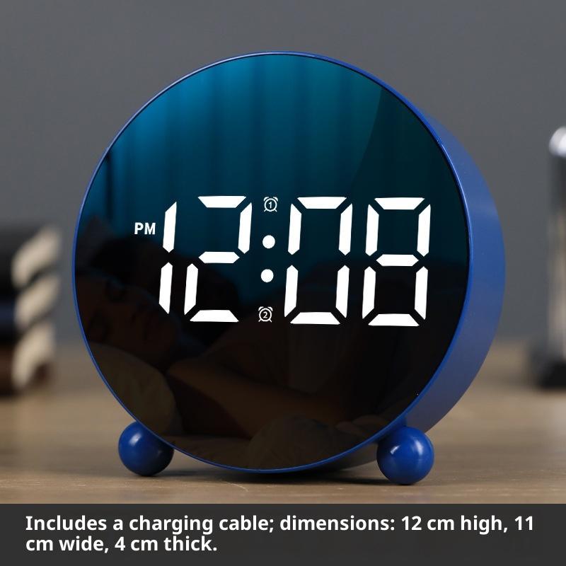 

Personalized Jmping Seconds Display Electronic LED Alarm Clock Desktop Ambient Light Decor USB Table Clock With Auto Dimmming