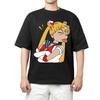 Heta Rean Sailor Moon Anime Grafiska T-shirts Herr Dam Hip Hop Överdimensionerad T-shirt Tryck Rund Hals Kort Ärm Lättviktig Vardaglig T-shirt