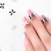 5Pcs Diy Nail Art Decoration 3D Oil Dripping Bow Tie Nail Art Charm French Pearl Nail Drill For Manicure Design Accessory