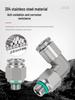 304 Stainless Steel Metric Pneumatic Fitting with Extended Thread, Coarse/Fine Thread, PC4/6-M4/M5/M6/M10/12 Non-standard Fixed