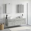 Bathroom Cabinet Set 5 Pcs Concrete Grey 50 X 14.5 X 70 Cm