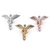 Rhinestone Men's Badge Pin Zinc Zinc Alloy Shirt Collar Lapel Pin Sweet Angel Wings Brooches  Daily