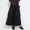 plus size Vintage black Summer High Waist wide leg Pants Women Loose Casual Trousers