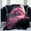 1pc Pink Dolphin Printing Lightweight Flannel Blanket, Comfortable and Warm Blanket, for Camping Sofa Bed and Couch Office, in All Seasons