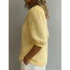 Camisa de Mujer Casual Vintage Holgada con Botones Bordada Floral de Manga Media Nueva Primavera/Verano 2026