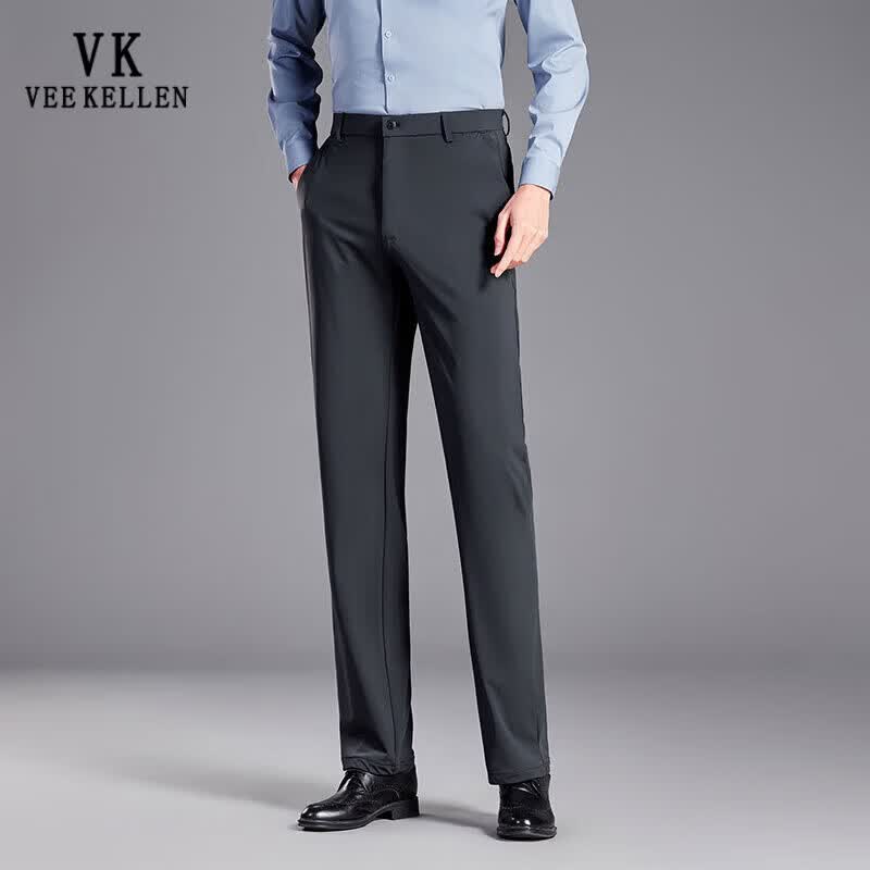 VEE KELLEN Men's Ice Silk Straight-Leg Casual Pants