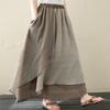 Summer Japanese and Korean Irregular Patchwork Plain Skirt Women