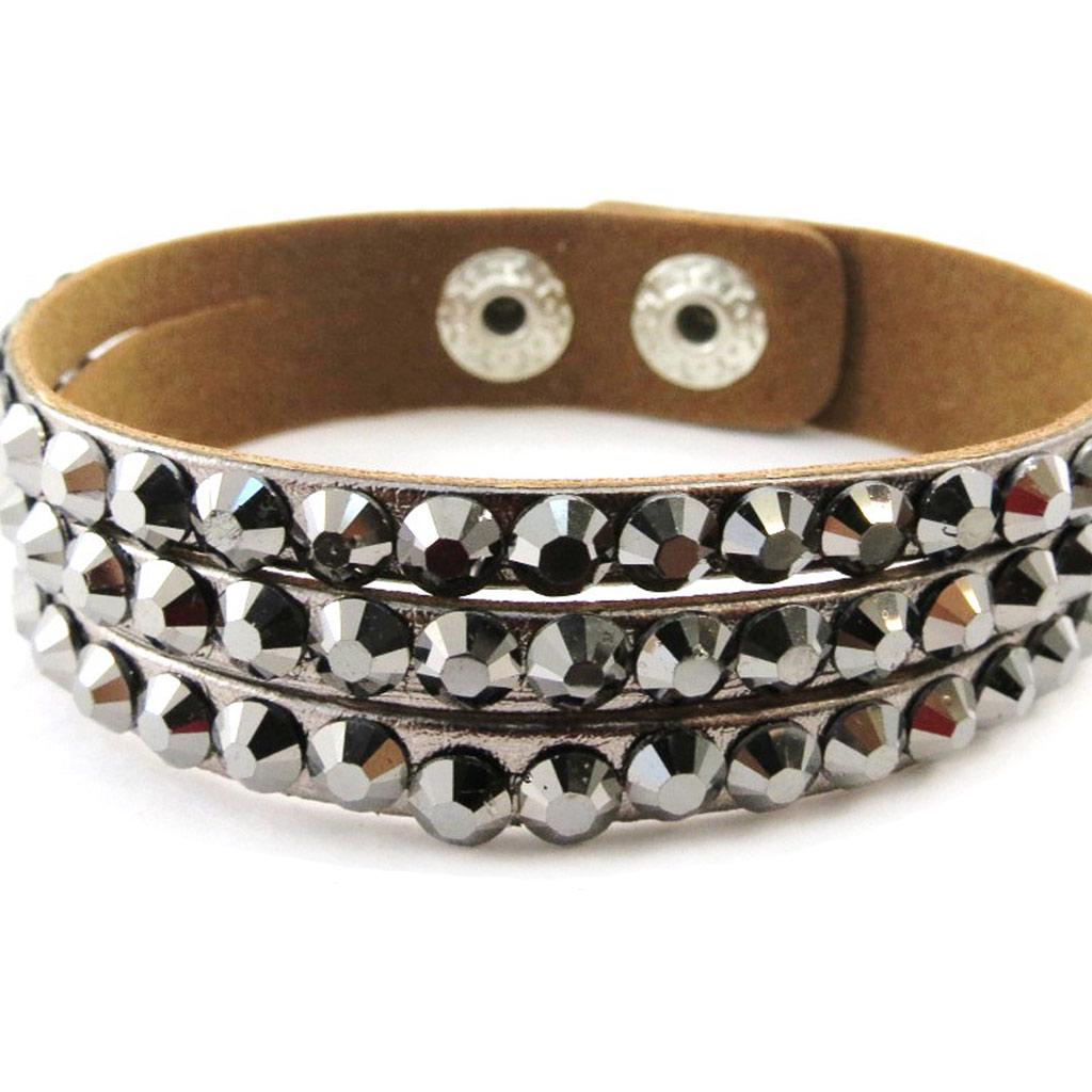 Les Trésors De Lily [J2020] – Graues Designer-Armband „Sissi“.