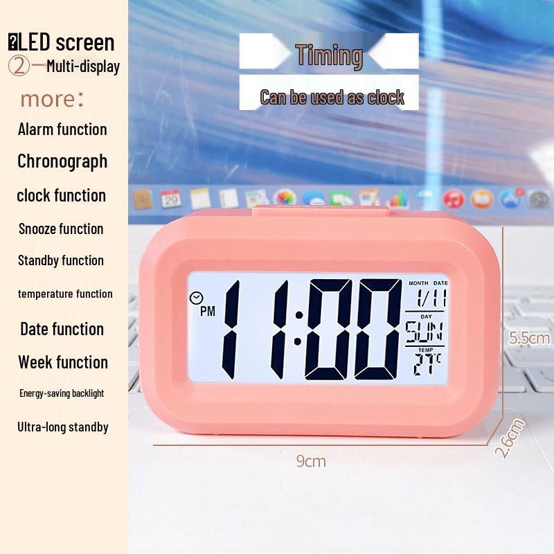 Smart Multi-functional Desktop Alarm Clock with Mute Mode and Long Battery Life