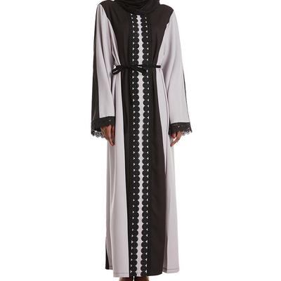 Women's Color Block Zipper Long Robe Dress, TH931