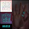 Electric Sound Festival Waterproof Blue Luminous Rainbow Tattoo Stickers