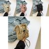 Trendy Korean Canvas Bucket Bag For Women Vintage Chic Summer Shoulder Bag