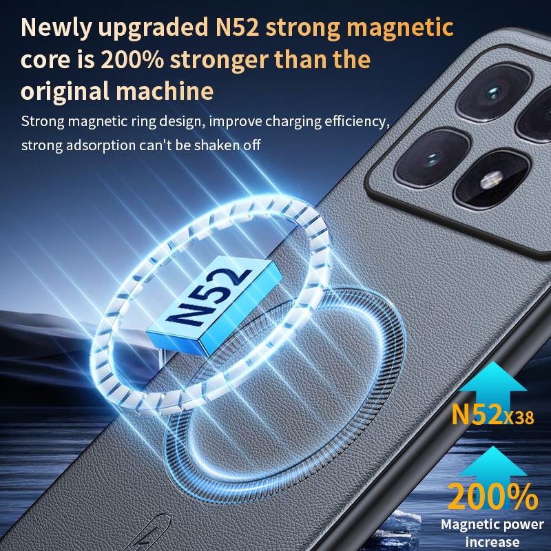 For Redmi K70 Ultra Case Magnetic Leather Shield Cover For Redmi K70 Ultra High Quality Anti-Fingerprint Non-Slip PC+TPU