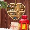Christmas Decorations Creative Library Bookshelf Heart Ornament Lovers Heart Ornament Cute Navidad 2D Bookworm Decorations