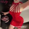Sexy Underwear, Sexy Mesh Hollowed-out Suspender Hip Skirt, Transparent Slim-fitting Couple Free, Mesh Skirt