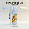 1PC Bird Perch On Sunflower Branch Print 750ml Color Plastic Sports Water Bottle Leakproof Flip Straw Lid Suitable for Sports Office Home Use