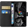 Coque - Phonillico - Google Pixel 8a - Portefeuille Noir - Effet Cuir - Fonction Support
