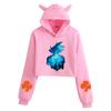 Felpa con cappuccio da donna Dragon Ball Goku Orecchie da Gatto - Design Stampato Serie Saiyan