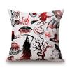 Halloween Decoration Zombie Party Pumpkin Head Skull Witches Print Cotton Linen Sofa Throw Pillow Case Car Cushion Cover