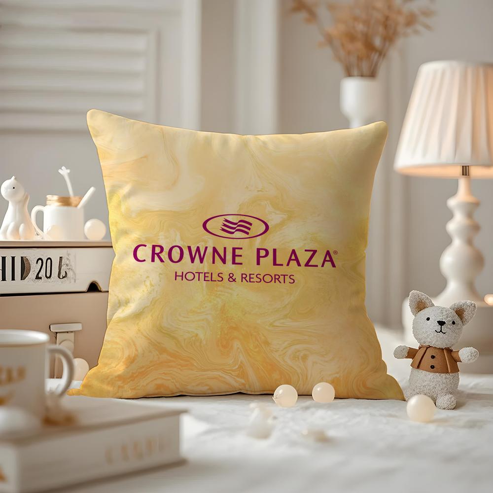 Crowne Plaza Hotel Cushion Cover Anti-dustmite Pillowcase Invisible Zipper Silky Short Plush Sofa Cushion Cover