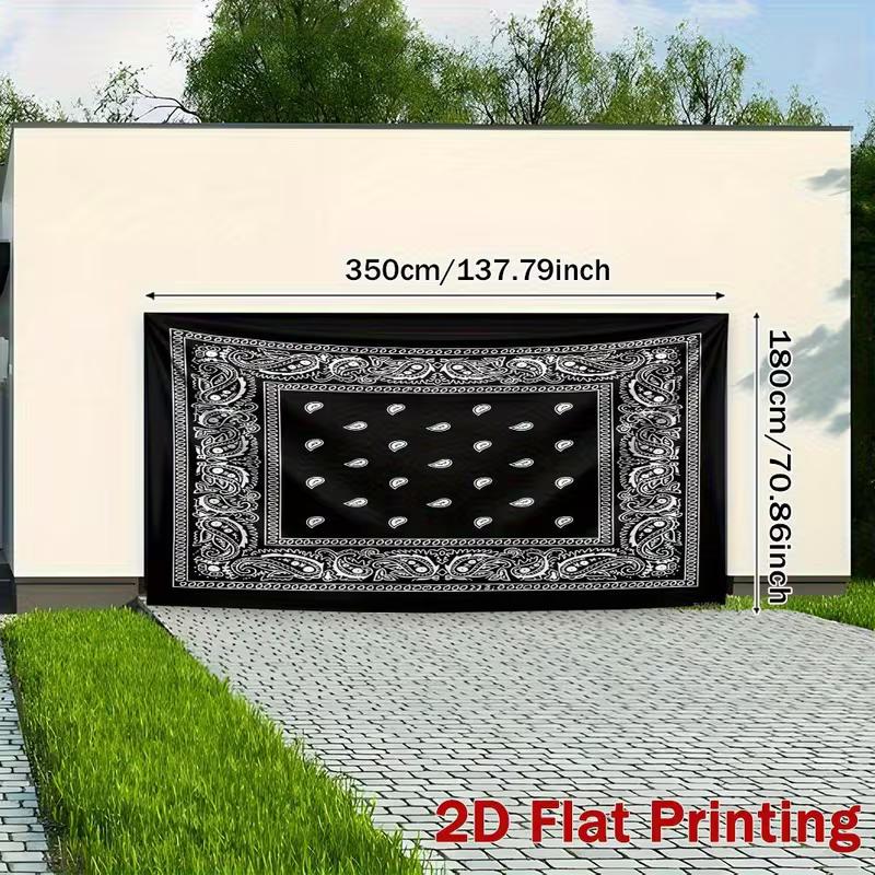 2D Vintage Paisley Bandana Backdrop Banner for Aesthetic Room Decor
