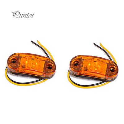 2 x Orange Side Marker Light 12V 24V E-marked Car Truck Lorry Trailer Position Lamp Pair Set Round Oval Circle Amber Universal Bulb 2 x Orange Side Marker Light 12V 24V E-marked Car Truck Lorry Trailer Position Lamp Pair Set Round Oval Circle Amber Universal Bulb