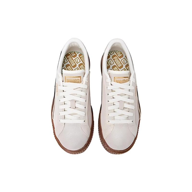 PUMA Suede Platform Women Fashion Anti-slip Wear-resistant Low Top Skate Shoes Beige Black Brown 395225-03