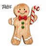Holiday Tabletop Decor Christmas Wooden Gingerbread Man Decor, Rustic Gingerbread, Candy Cane House Figurines, Xmas Farmhouse Ornaments for