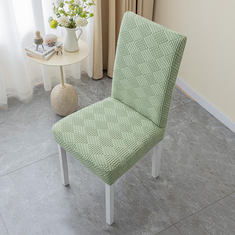 Chair Cover Universal Four Seasons Dining Table Stool Cover Backrest Integrated Protective Cover Knitted Elastic Chair Cover