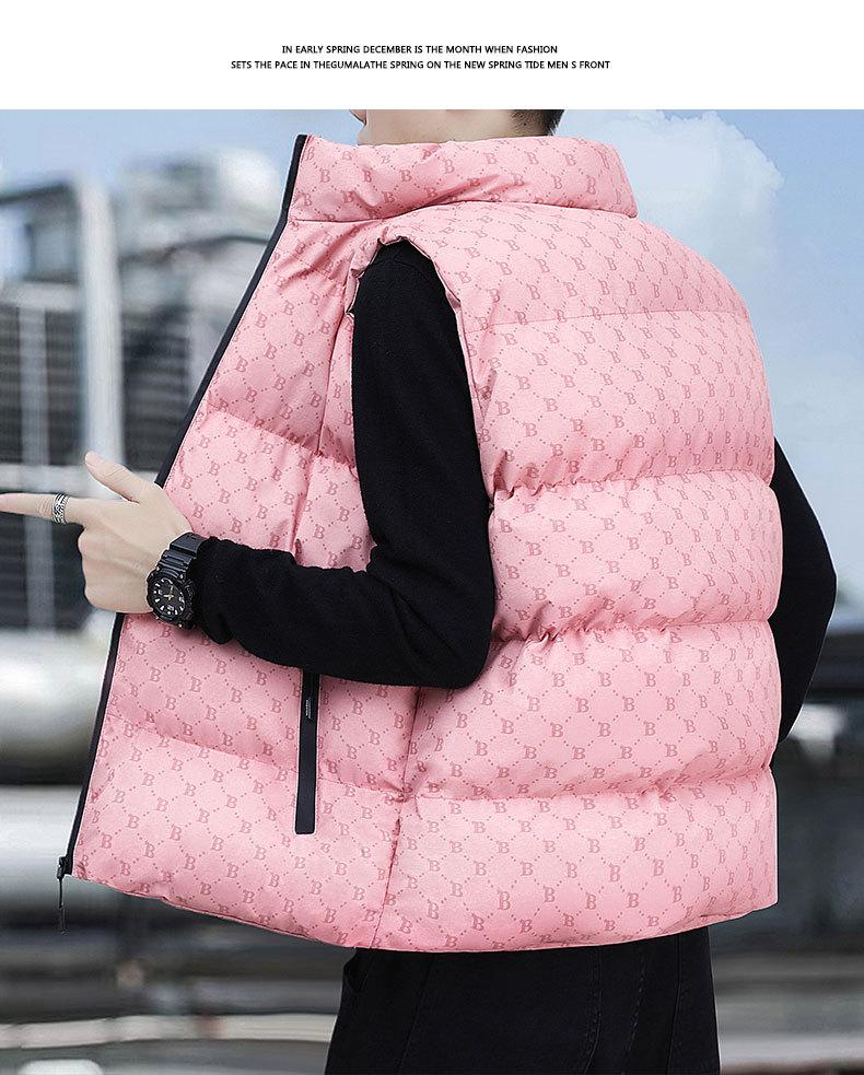 Baumwollweste Herren Herbst und Winter Trend Schultern Ärmellose Jacke Jugend Verdickte Warme Baumwollkleidung Unterhemd