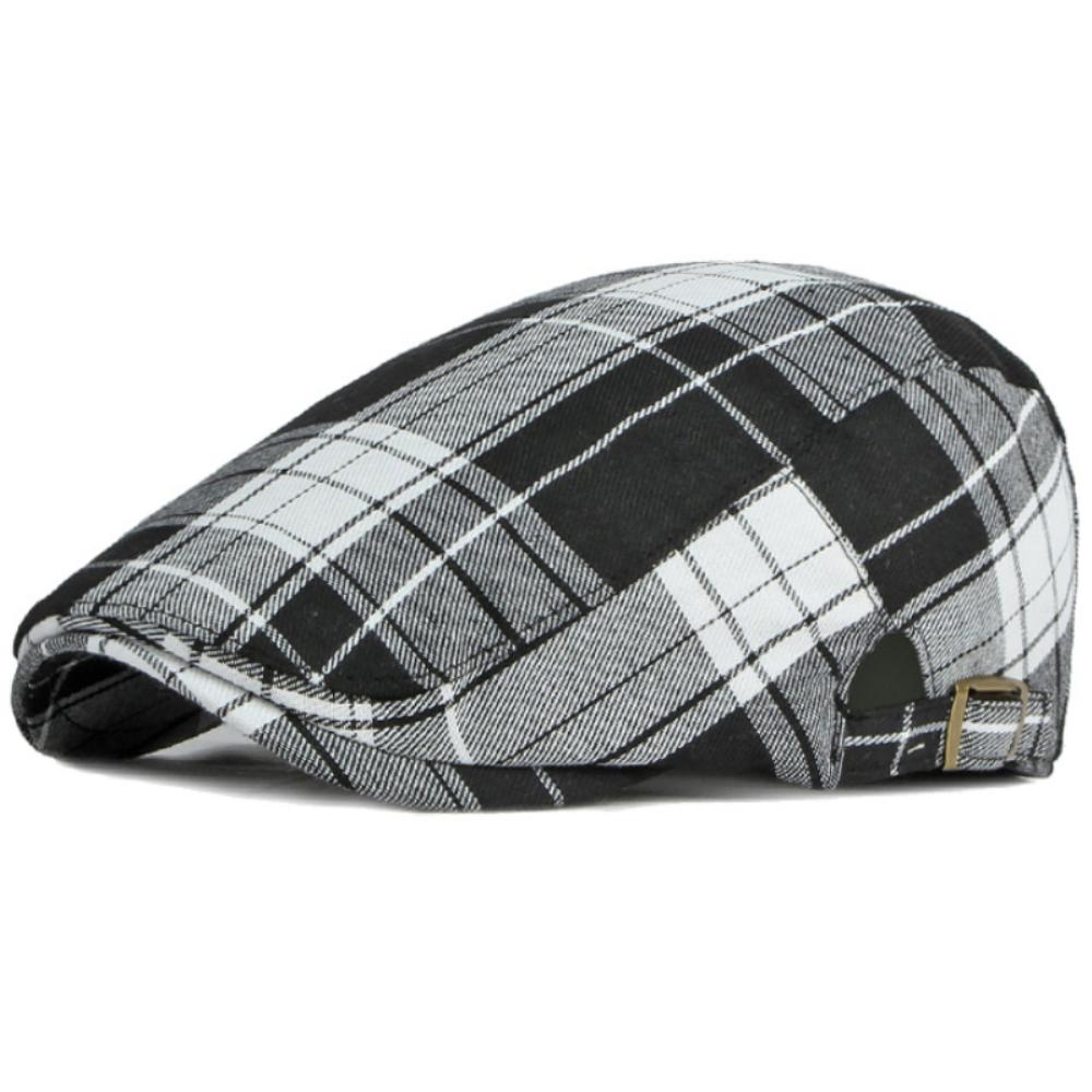 

HT5062 Berets 2026 Spring Autumn Caps for Men Women Artist Painter Beret Hat Male Female Ivy Flat Cap Adjustable Plaid Beret Cap 55-59cm Adjustable