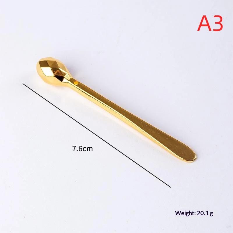 1Pcs Facial Makeup Mask Cream Spoon Stainless Steel Mini Cosmetic Skincare Spatula Eye Cream Stick Beauty Round Head Scoop