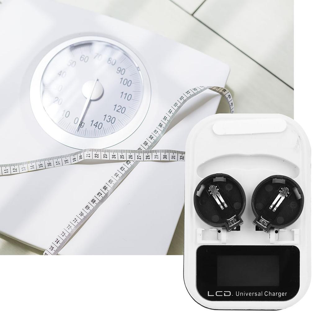 2 Stück Ladegerät Wiederaufladbar LCD-Anzeige für LIR2016 LIR2025 LIR2032 Knopf Lithium-Batterie