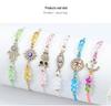 Bohemian Hand-woven Colorful Seed Bead Adjustable Bracelet with Rhinestone Connector