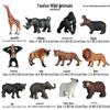 Wild Animal Figurine Set: Jaguar, Cheetah, African Leopard for Kids
