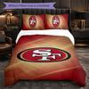 San Francisco 49ers Pattern Microfiber 3Pcs Bedding Set Decor Duvet Cover Set For Bedroom Home Use