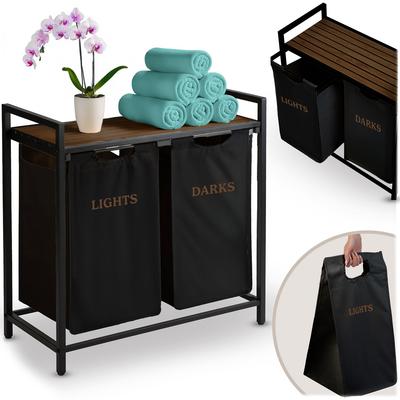 Two-compartment Laundry Basket On a Frame 80 L Massido