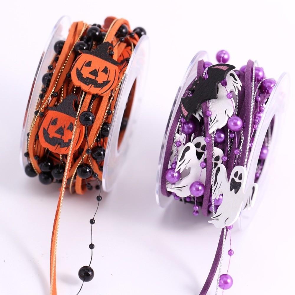 Ghost Halloween Decorative Ribbon Beads DIY Ribbon Strips  Party Decor