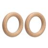 10 Pcs Wooden Rings Natural Grain Polished Smoothly Comfortable Touch Craft Wood Ring Pendant 8cm/3.1in
