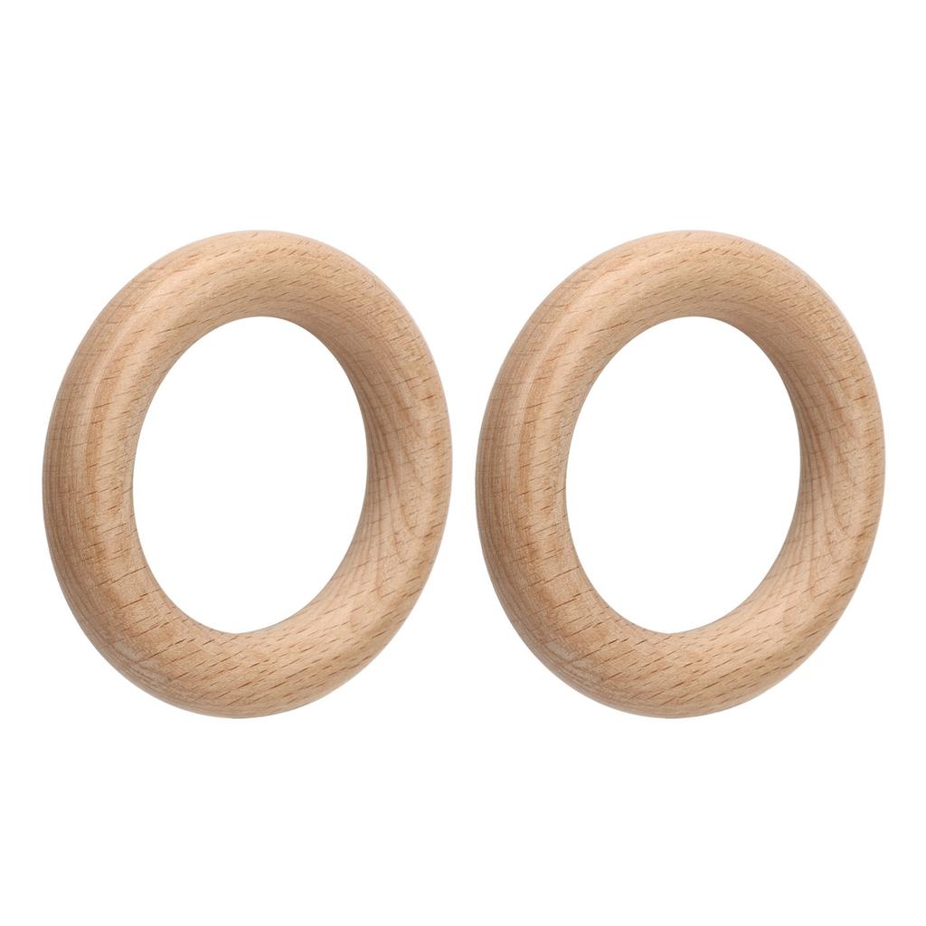 10 Pcs Wooden Rings Natural Grain Polished Smoothly Comfortable Touch Craft Wood Ring Pendant 8cm/3.1in