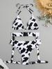3 Pieces Bikini Micro Brazilian Bikinis Set Push Up Womens Swimsuit Female Swimwear Cow Bathing Suit Beachwear Biquini