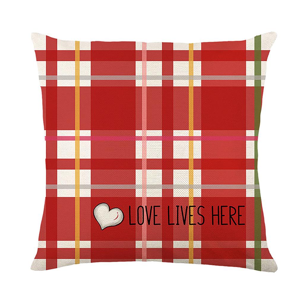 Valentine's Day Pillow Cover 17.7x17.7 Inch Heart Design - Cozy Throw Cushion Case For Bedroom, Sofa & Couch, Perfect Home Decor For Love & Romance
