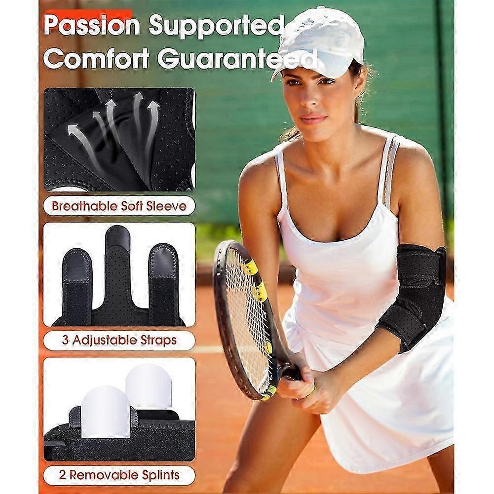 Elbow Brace for Cubital Tunnel & Ulnar Nerve Support - Adjustable Night Splint for Tennis Elbow, Tendonitis & Nerve Pain
