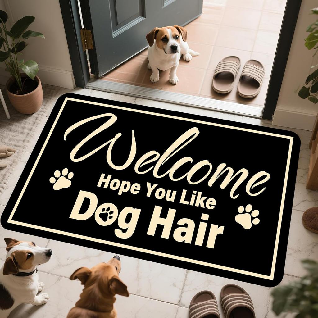 Welcome Hope You Like Dogs Doormat Funny Paw Print Rug Washable Non Slip Floor Mat For Pet Lover Dog Owner Front Door Home