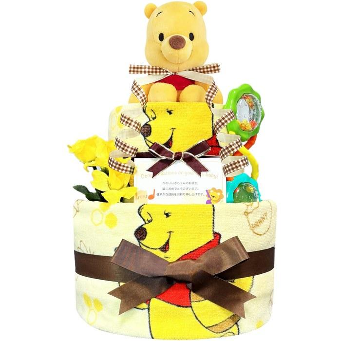 KanonBabys Diaper Cake – Winnie the Pooh – 2 Tier – M Size – 3001 – Yellow